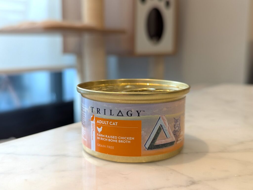 Trilogy chicken cat food in bone broth